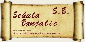 Sekula Banjalić vizit kartica